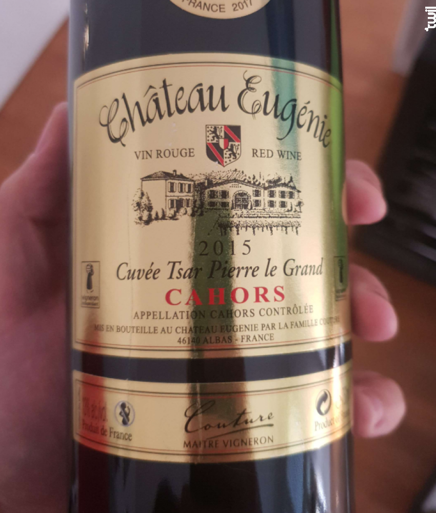Achat Vin Cuvée Tsar Pierre Le Grand Rouge Château Eugénie Cahors