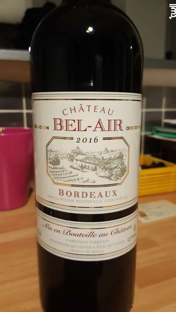 Achat Vin Château Bel Air Rouge Bordeaux Meilleur prix