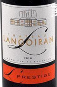 Cuvée Prestige - Château Langoiran - 2010 - Rouge