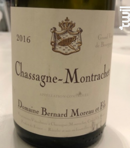 Chassagne-montrachet - Domaine Bernard Moreau - 2017 - Blanc