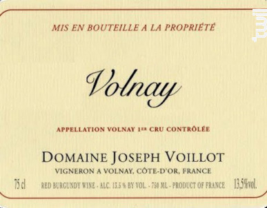 VOLNAY - Domaine Joseph Voillot - 2015 - Rouge