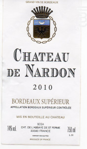 CHÂTEAU NARDON - Château de Nardon - 2004 - Rouge