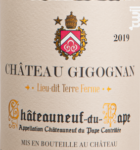 Terre Ferme - Château Gigognan - 2019 - Rouge