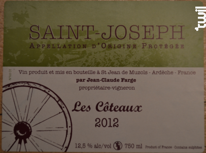 Les Côteaux - Domaine Jean-Claude Farge - 2022 - Rouge