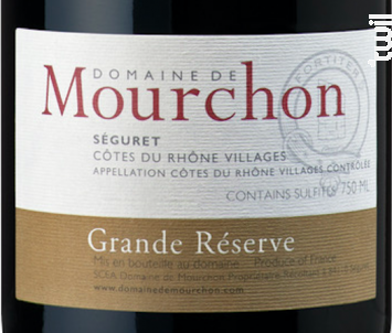 Grande Réserve - Domaine de Mourchon - 2018 - Rouge