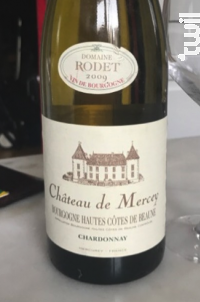 Bourgogne Hautes-Côtes de Beaune Château de Mercey - Antonin Rodet - 2018 - Blanc