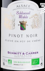 Pinot noir élevé en barrique - DOMAINE SCHMITT & CARRER - 2014 - Rouge