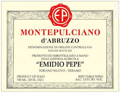 Montepulciano d'Abruzzo Riserva - Emidio Pepe - 1983 - Rouge