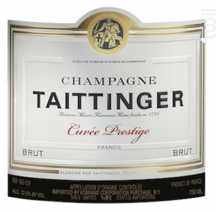 Brut Prestige - Champagne Taittinger - Non millésimé - Effervescent
