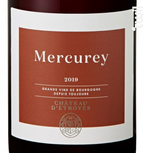 Mercurey - Château d'Etroyes - 2019 - Rouge