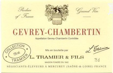 Gevrey-Chambertin - Maison L. Tramier et Fils - 2018 - Rouge