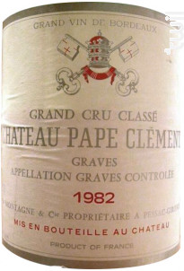 Pape Clément - Château Pape Clément - 1982 - Rouge