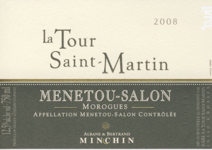Menetou-Salon Morogues - Domaines Minchin- La Tour-Saint-Martin - 2017 - Blanc