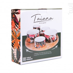 Service Apéritif 6 Pièces Tiana 31 Cm - table passion -  - 