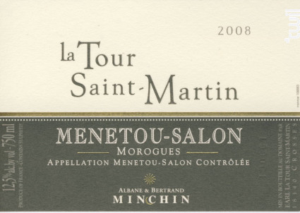 Menetou-Salon Morogues - Domaines Minchin- La Tour-Saint-Martin - 2023 - Blanc