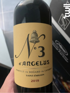 Le N°3 d'Angélus - Château Angélus - 2018 - Rouge