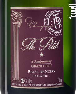 Blanc de Noirs Grand Cru Extra Brut - Champagne Th. Petit - Non millésimé - Effervescent