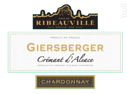 Crémant Giersberger Chardonnay - Cave de Ribeauvillé - Non millésimé - Effervescent