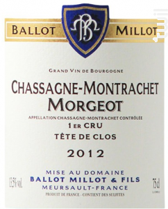 Chassagne-Montrachet Premier Cru Morgeot - Domaine Ballot-Millot - 2014 - Blanc