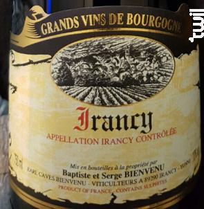 Irancy - Caves Bienvenu - 2014 - Rouge