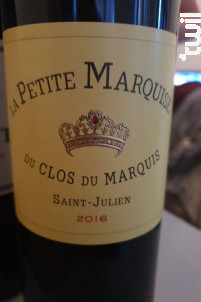 La Petite Marquise du Clos du Marquis - Domaines Delon • Clos du Marquis - 2018 - Rouge