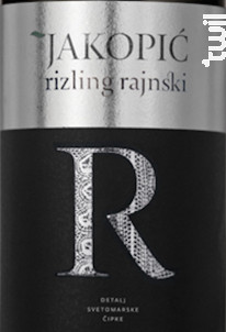 Rizling Rajnski - Winery Jakopic - 2015 - Blanc