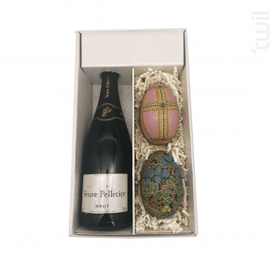 Coffret Cadeau - 1 Brut - 2 Oeufs De Fabergé - Champagne Veuve Pelletier & Fils - Non millésimé - Effervescent