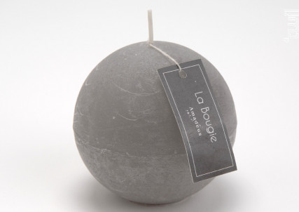 Bougie Grande Sphère Grise lot De 6 - Amadeus -  - 