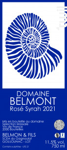 Syrah - Domaine Belmont - 2021 - Rosé