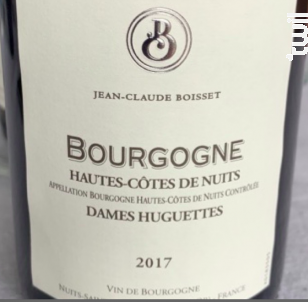 Bourgogne Hautes-Côtes de Nuits Les Dames Huguettes - Jean-Claude Boisset - 2018 - Rouge