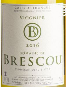 Viognier - Domaine de Brescou - 2016 - Blanc