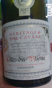 Côtes-du-Rhône Viognier - Héritage Cavare - 2018 - Blanc
