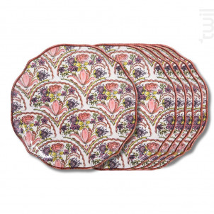 Assiette Plate Jaipur 27 Cm lot De 6 - table passion -  - 
