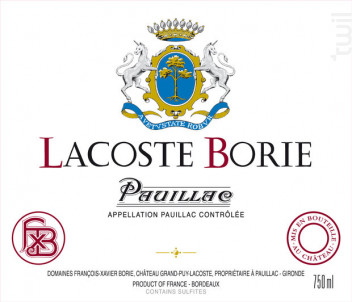 Château Lacoste Borie - Château Grand-Puy-Lacoste - 2017 - Rouge