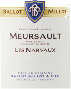 Meursault Les Narvaux - Domaine Ballot-Millot - 2014 - Blanc