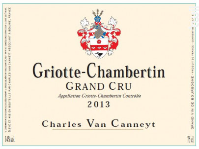 Griotte-Chambertin Grand Cru - Charles Van Canneyt - 2014 - Rouge