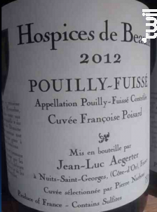 Pouilly-Fuissé Cuvée Françoise Poisard - Hospices de Beaune - 2020 - Blanc