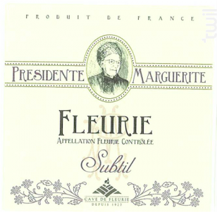 Fleurie - Présidente Marguerite Subtil - Cave de Fleurie - 2020 - Rouge