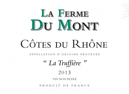 La Truffière - La ferme du Mont - 2023 - Blanc