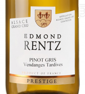 Pinot Gris Vendanges Tardives - Domaine Edmond Rentz - 2017 - Blanc