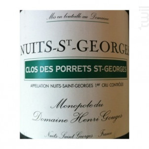 Clos Des Porrets Henri Gouges - Domaine Henri Gouges - 2020 - Rouge