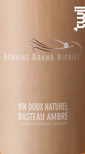 Vin Doux Naturel Rasteau ambré - Domaine Grand Nicolet - Non millésimé - Rouge