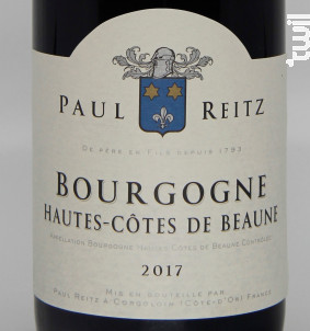 Bourgogne Hautes Côtes de Beaune - Maison Paul Reitz - 2018 - Rouge