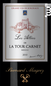 Les Allées de la Tour Carnet - Bernard Magrez - Château La Tour Carnet - 2011 - Rouge