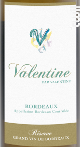 Valentine par Valentine - Château Lamothe de Haux - 2018 - Blanc