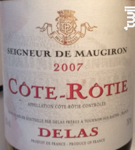 Seigneur de Maugiron - Maison Delas - 2015 - Rouge