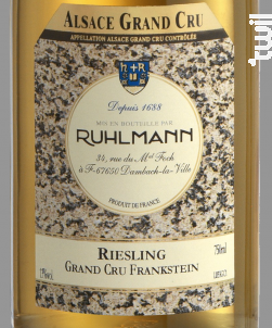 Riesling Grand Cru Frankstein - Ruhlmann - 2018 - Blanc