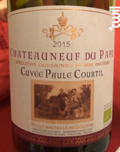 Cuvée Paule Courtil - Domaine l'Or de Line - 2019 - Rouge