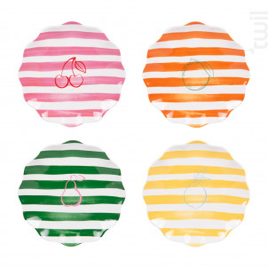 Set De 4 Assiettes À Dessert Tutti Frutti 20 Cm - table passion -  - 
