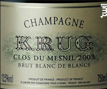 Clos Du Mesnil Brut Blanc de Blancs - Krug - 2008 - Effervescent
